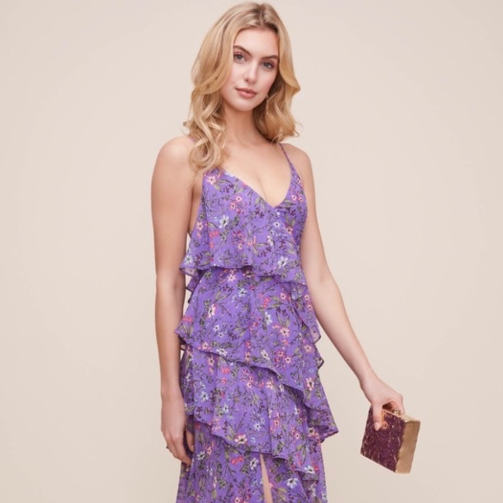 ASTR the Label Purple Floral Dress